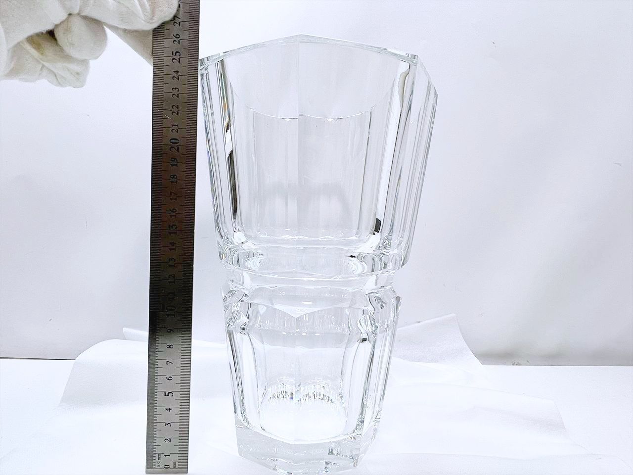 美品 Baccarat バカラ Edith エディス L フラワーベース 花瓶 高さ約