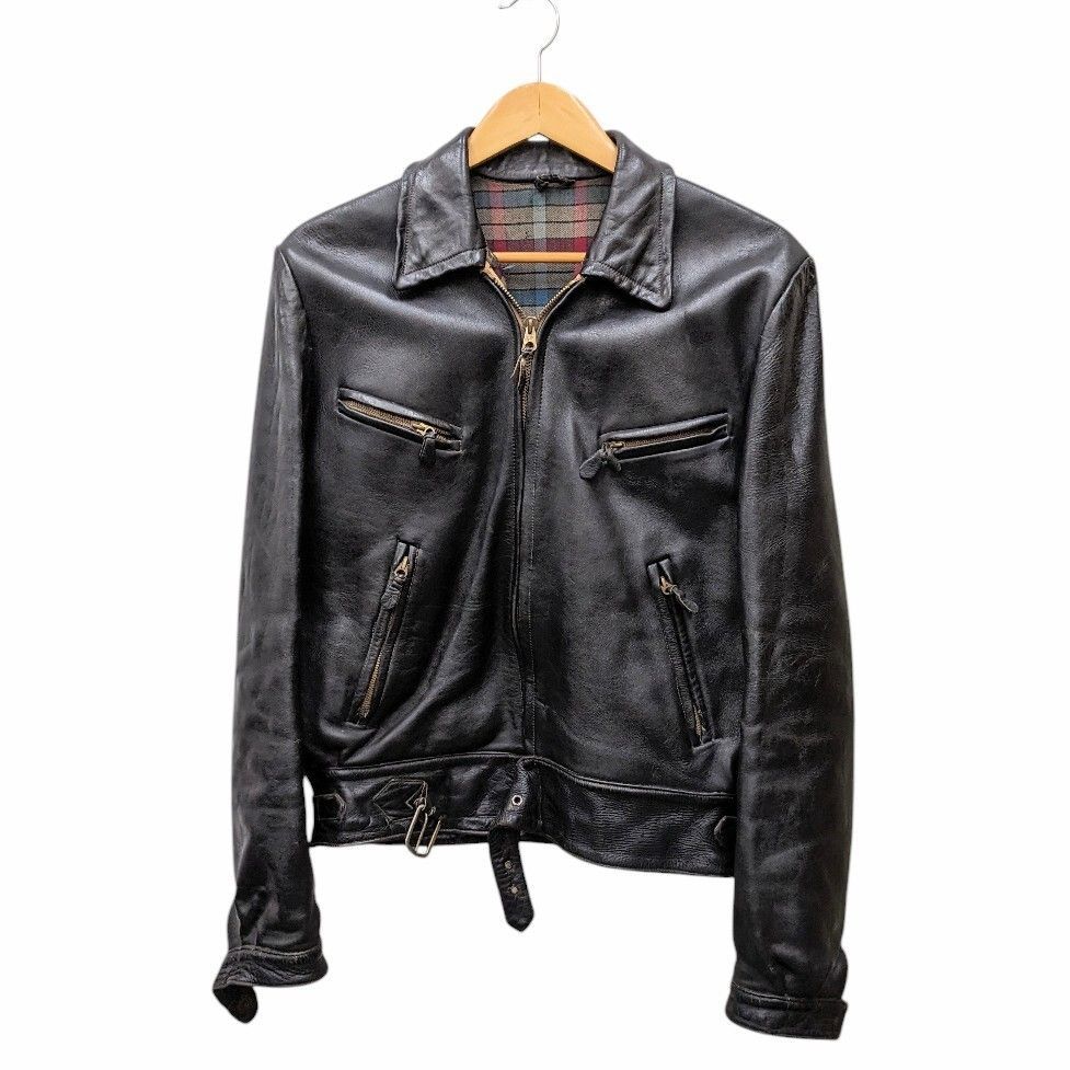 50s～60s ヴィンテージ.レザー シングルライダースジャケット.M. 22 50s Klimar KONFEKTION レザージャケット ブルゾン シングル