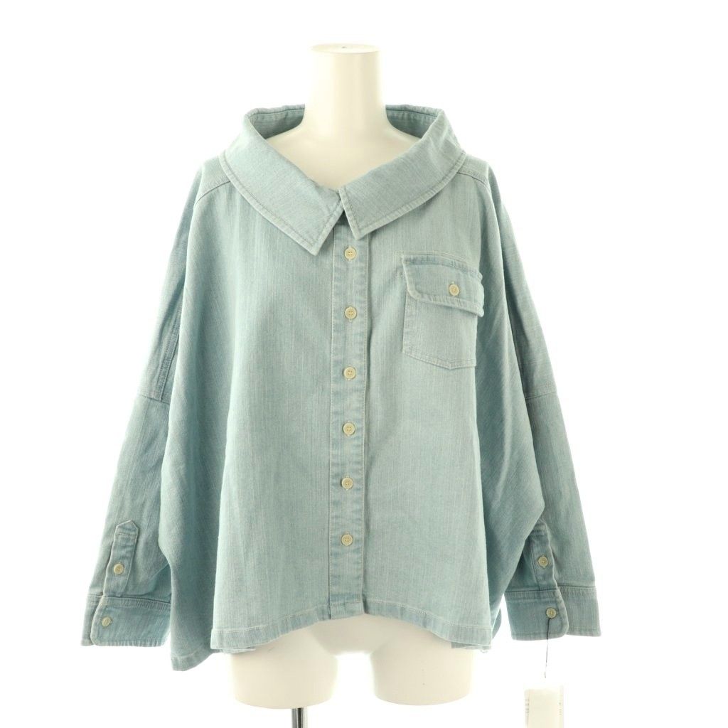 【中古】未使用品 クーム COOMB ワイドデニムシャツ F ライトブルー /DO ■GY57 レディース クーム COOMB ワイドデニムシャツ F ライトブルー /DO □GY57