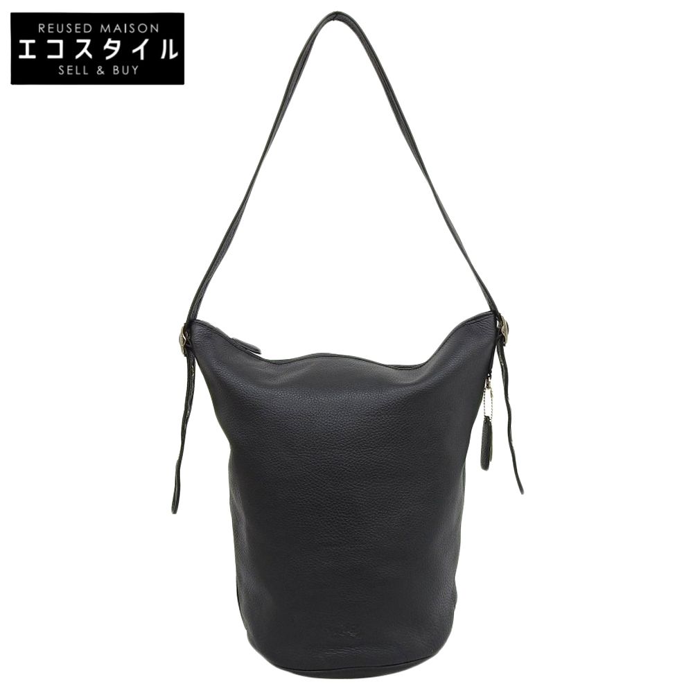 COACH コーチ ぺブルドレザー ショルダーバッグ レディース ブラック 34473