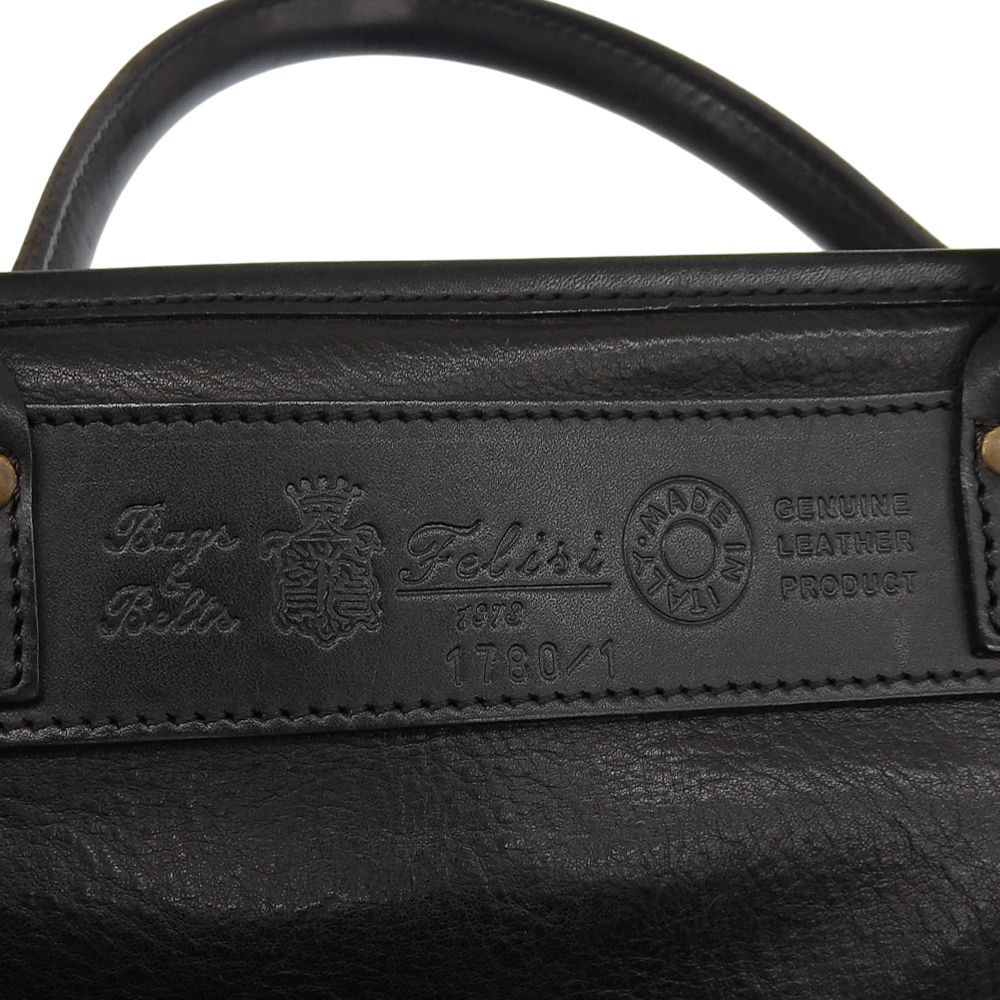 Felisi フェリージ オールレザー ビジネスバッグ メンズ ブラック 8637