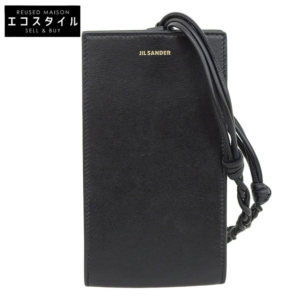 JIL SANDER ジルサンダー TANGLE レザー フォンケース ショルダーバッグ レディース ブラック