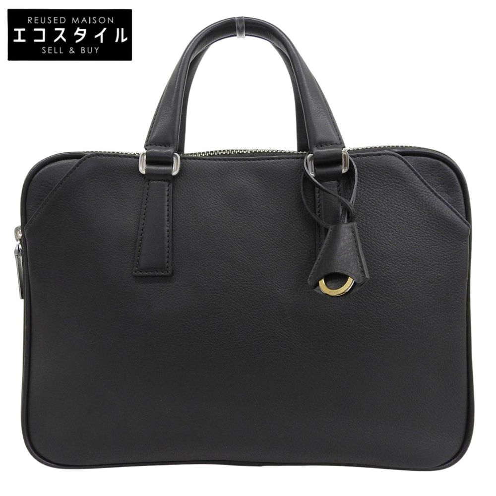 未使用品✨HushTug ハッシュタグ レザーブリーフケース シボ革