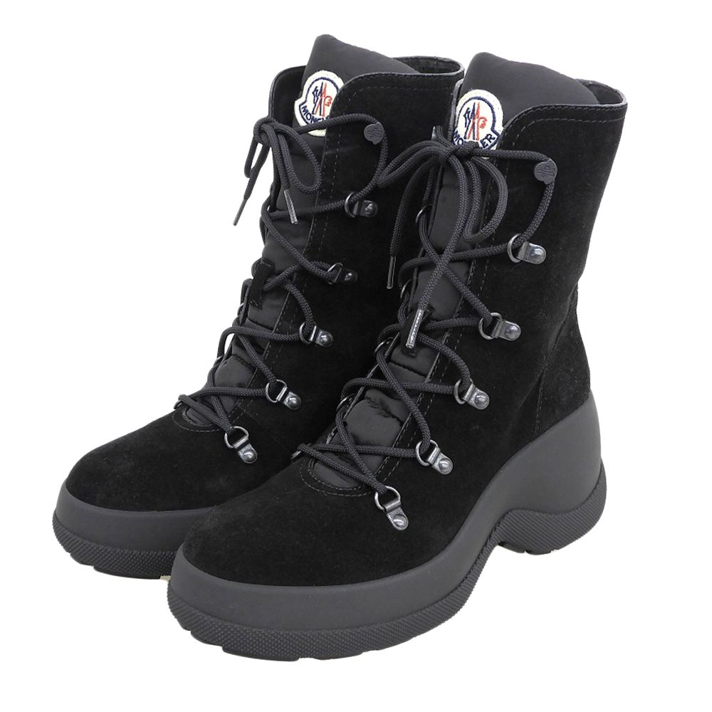 MONCLER モンクレール RESILE TREK レースアップブーツ シューズ レディース 黒 ブラック 38