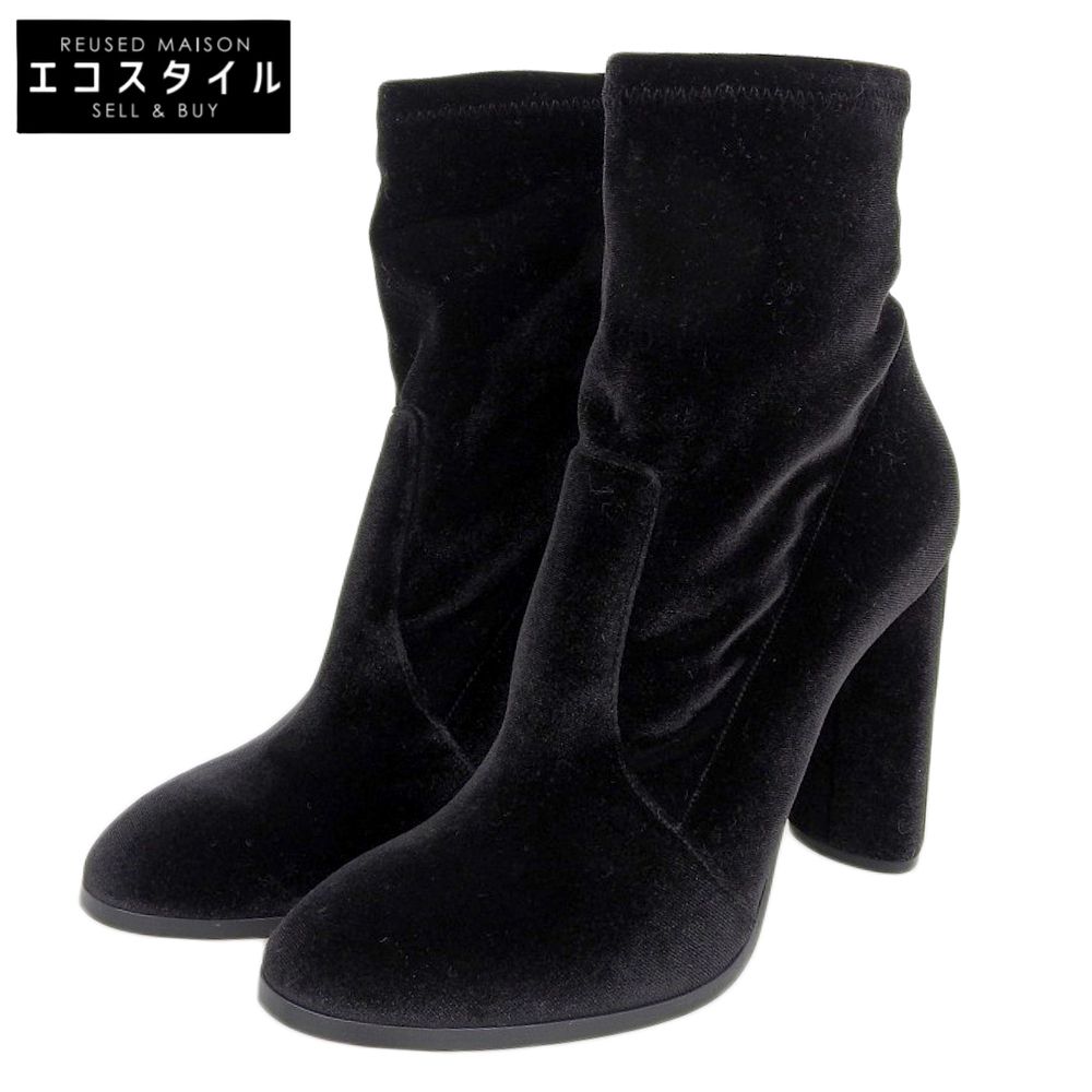 CASADEI カサディ ベロア ショート ブーツ レディース ブラック 37