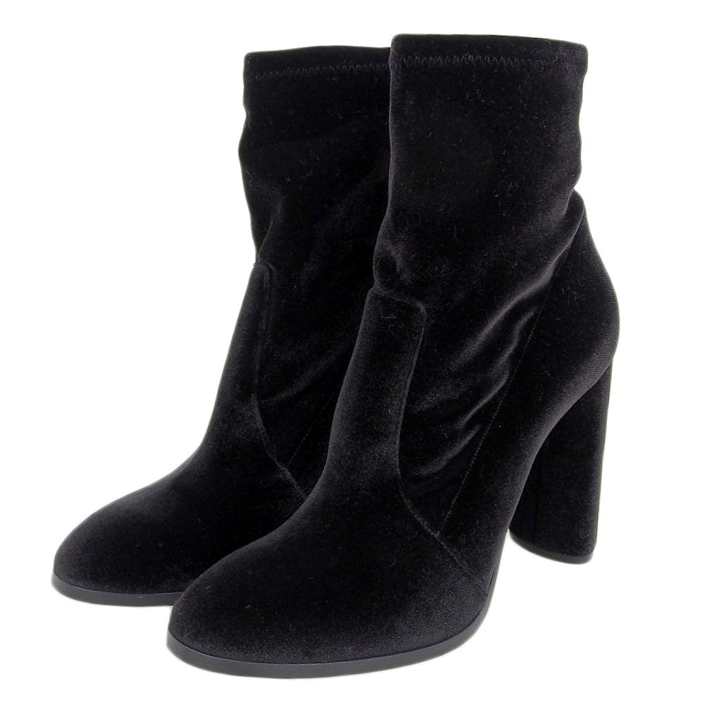 CASADEI カサディ ベロア ショート ブーツ レディース ブラック 37