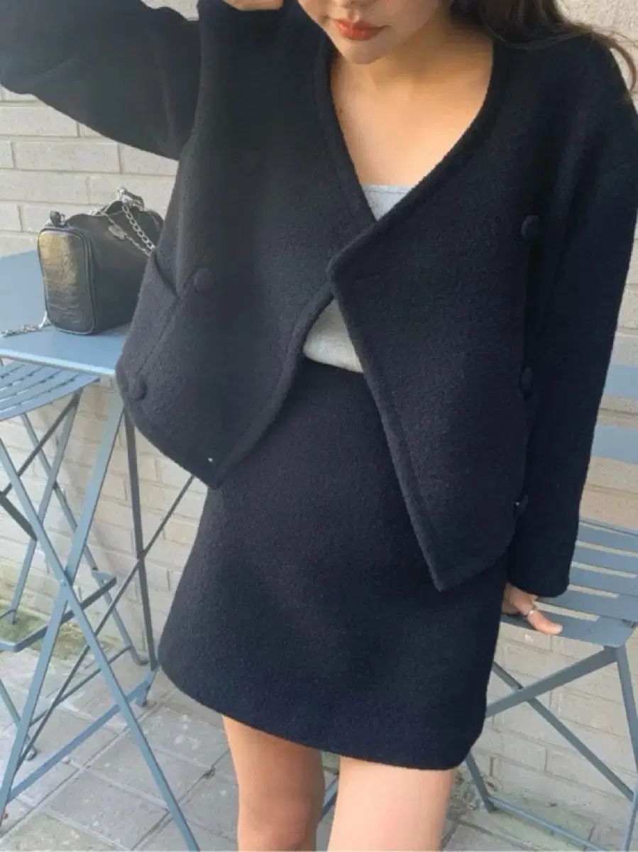 コードU ニットジャケット スカート セットアップ Sサイズ