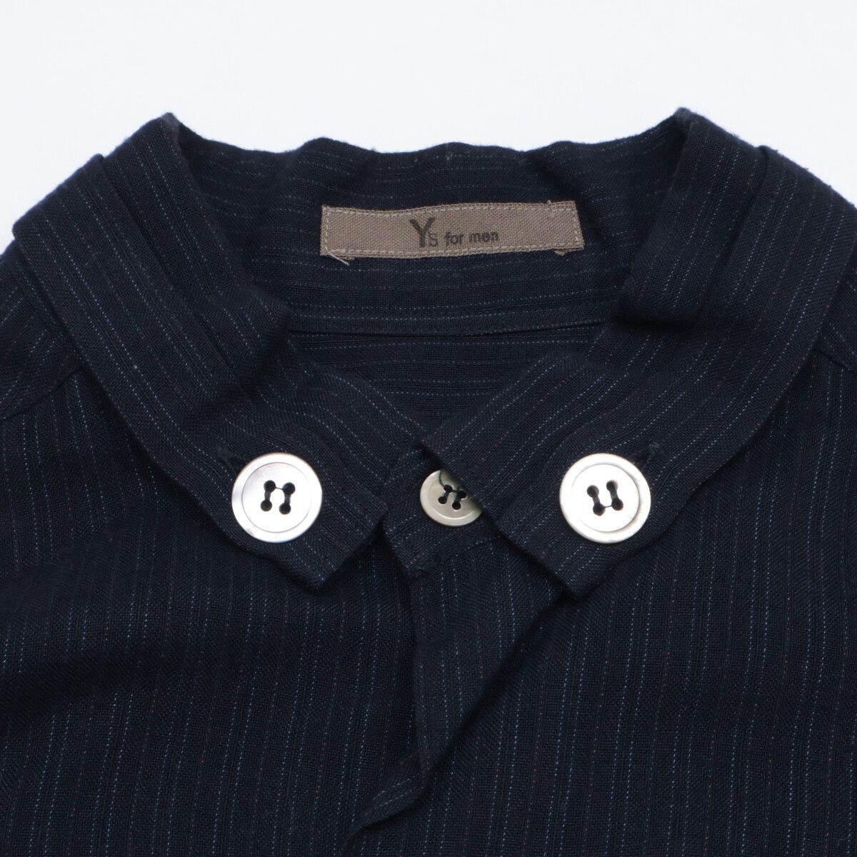 Y's for men ワイズフォーメン ピンストライプオーバーサイズブラウス