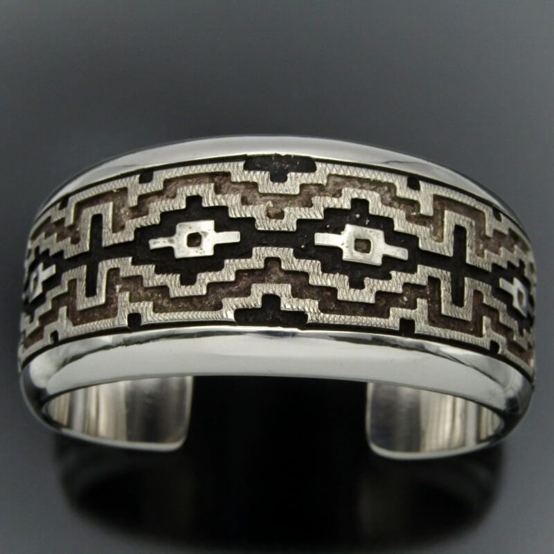 Dan Jackson ナバホ族 バングル ラグ オーバーレイ ダンジャクソン ブレスレット 30 mm幅