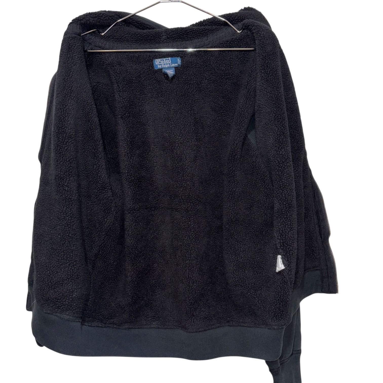 00s POLO RALPH LAUREN BOA ZIP HOODY LINING SHERPA L BLK ラルフ