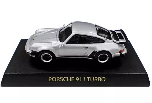 中古】ミニカー 1/64 911 TURBO(シルバー/ホイール黒) 「ポルシェ
