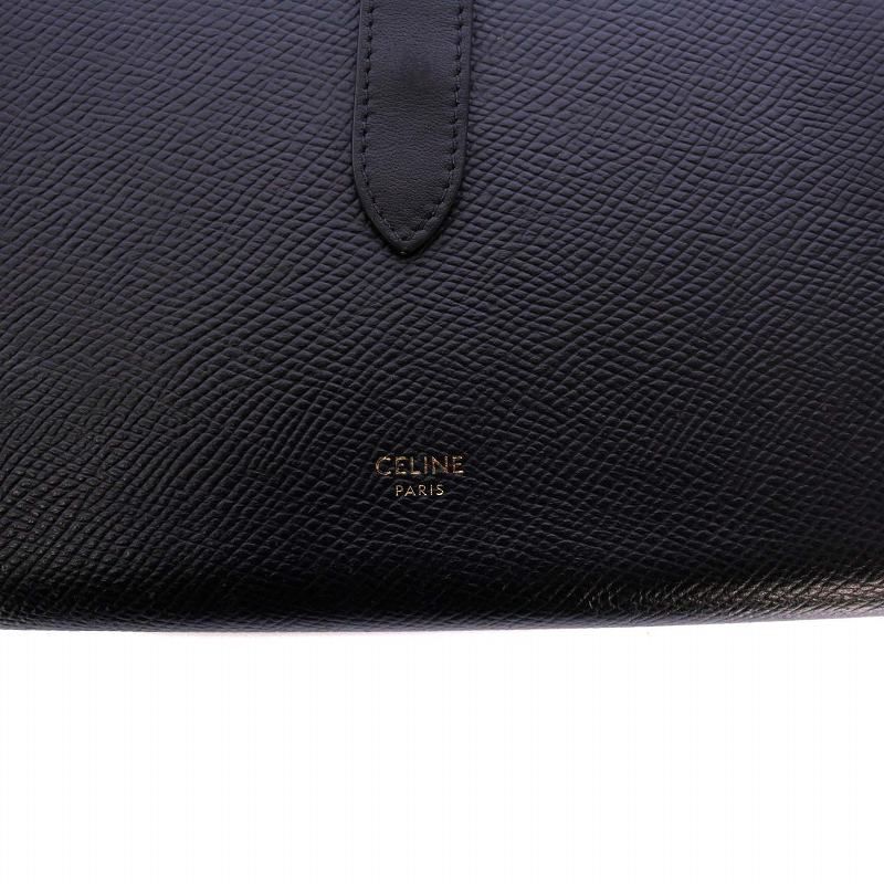 セリーヌ CELINE ラージストラップウォレット 長財布 二つ折り レザー