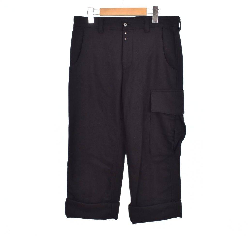 メゾンマルジェラ Maison Margiela 14AW ウール カーゴパンツ スラックス 46 黒 ブラック S50KA0288 ☆AA★