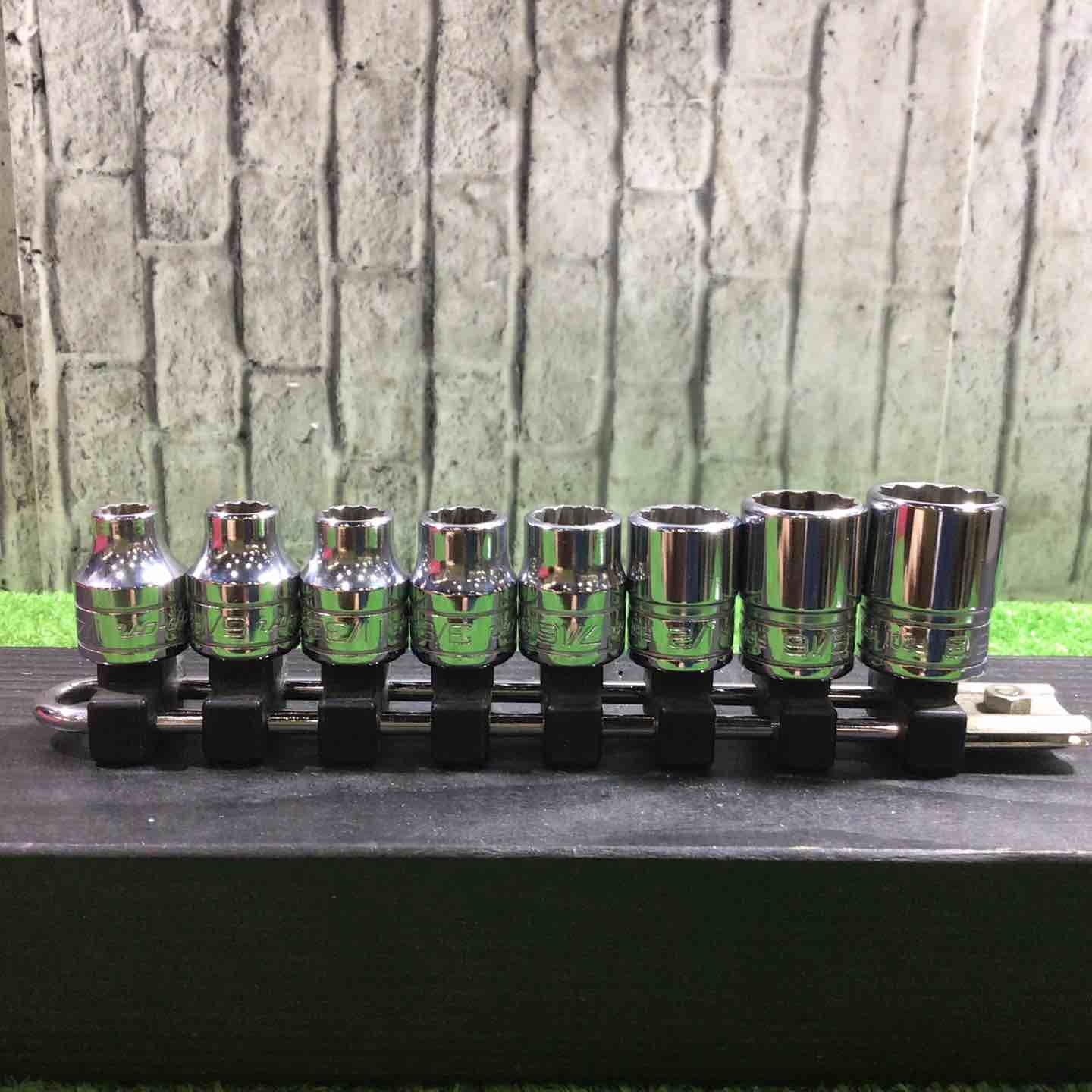 品 スナップオン Snap on 3 8シャローソケット8点セット F～1シリーズ F 161 1 2 の縁に若干の欠けがあります