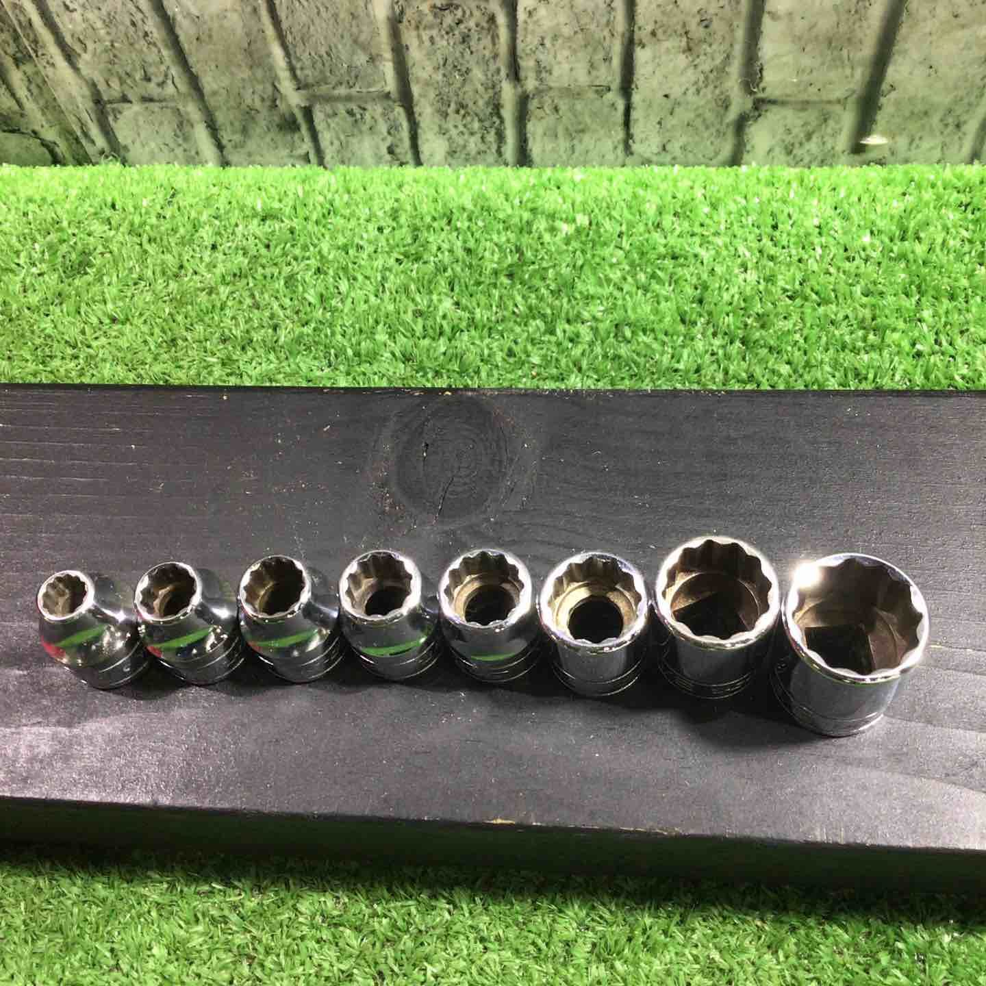  品 スナップオン Snap-on 3 8シャローソケット8点セット F～1シリーズ F 161 1 2 の縁に若干の欠けがあります その他 ソケット