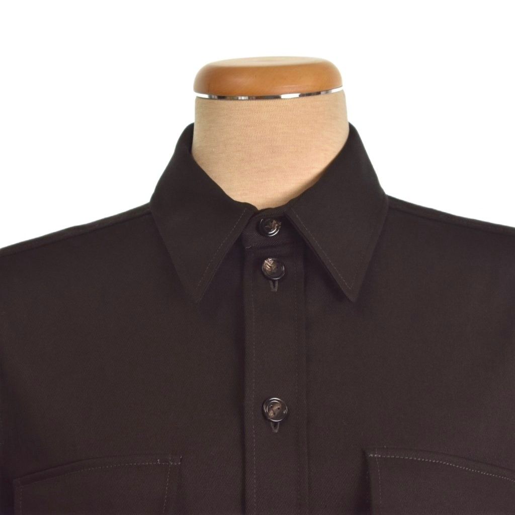 ボッテガヴェネタ BOTTEGA VENETA ユニフォーム シャツ 長袖 36 茶