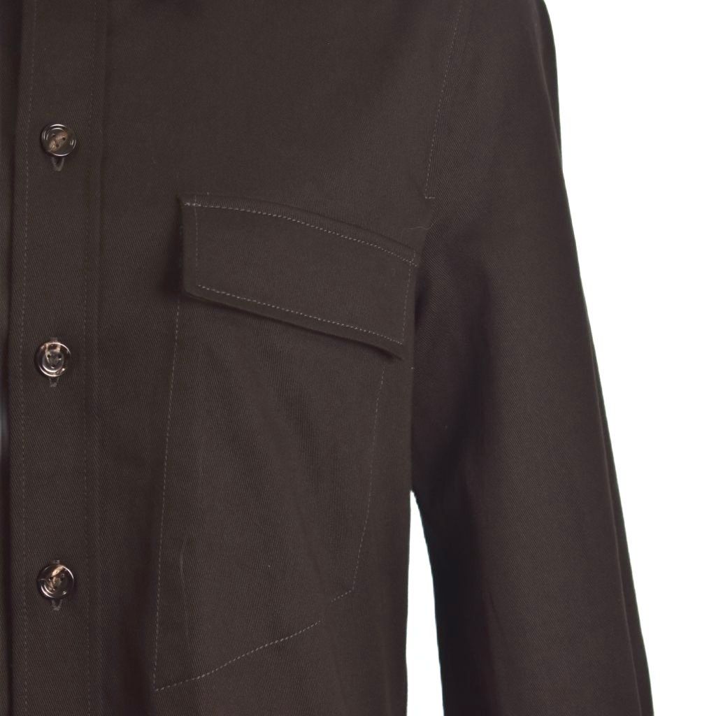 【中古】ボッテガヴェネタ BOTTEGA VENETA ユニフォーム シャツ 長袖 36 茶 ブラウン 656224 ☆AA★ レディース ボッテガヴェネタ BOTTEGA VENETA ユニフォーム シャツ 長袖 36 茶