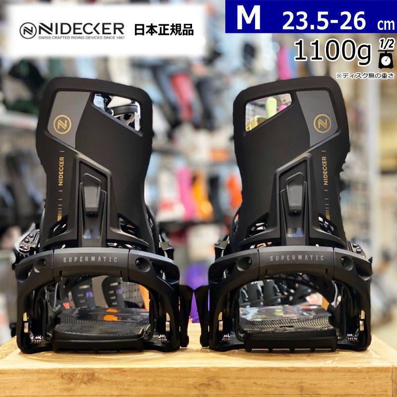 25 26 NIDECKER OG SUPERMATIC BLACK Mサイズ ナイデッカー メンズ スノーボード バインディング 日本
