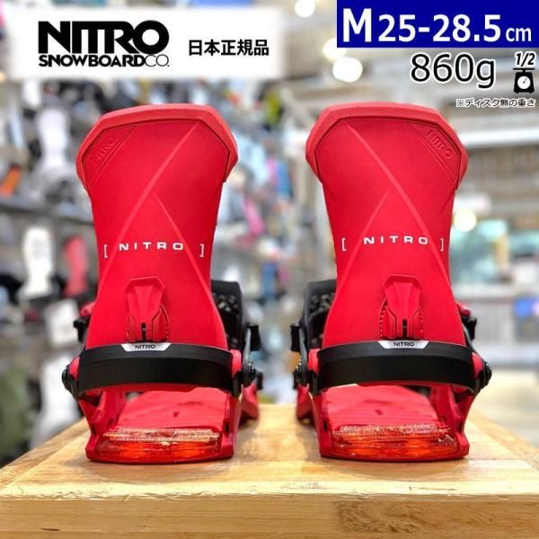 25-26 NITRO TEAM Vivid Red Mサイズ ナイトロ メンズ スノーボード バインディング 日本