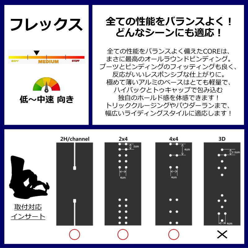 25-26 SP UNITED CORE BLUE Lサイズ エスピー メンズ スノーボード バインディング リアエントリー