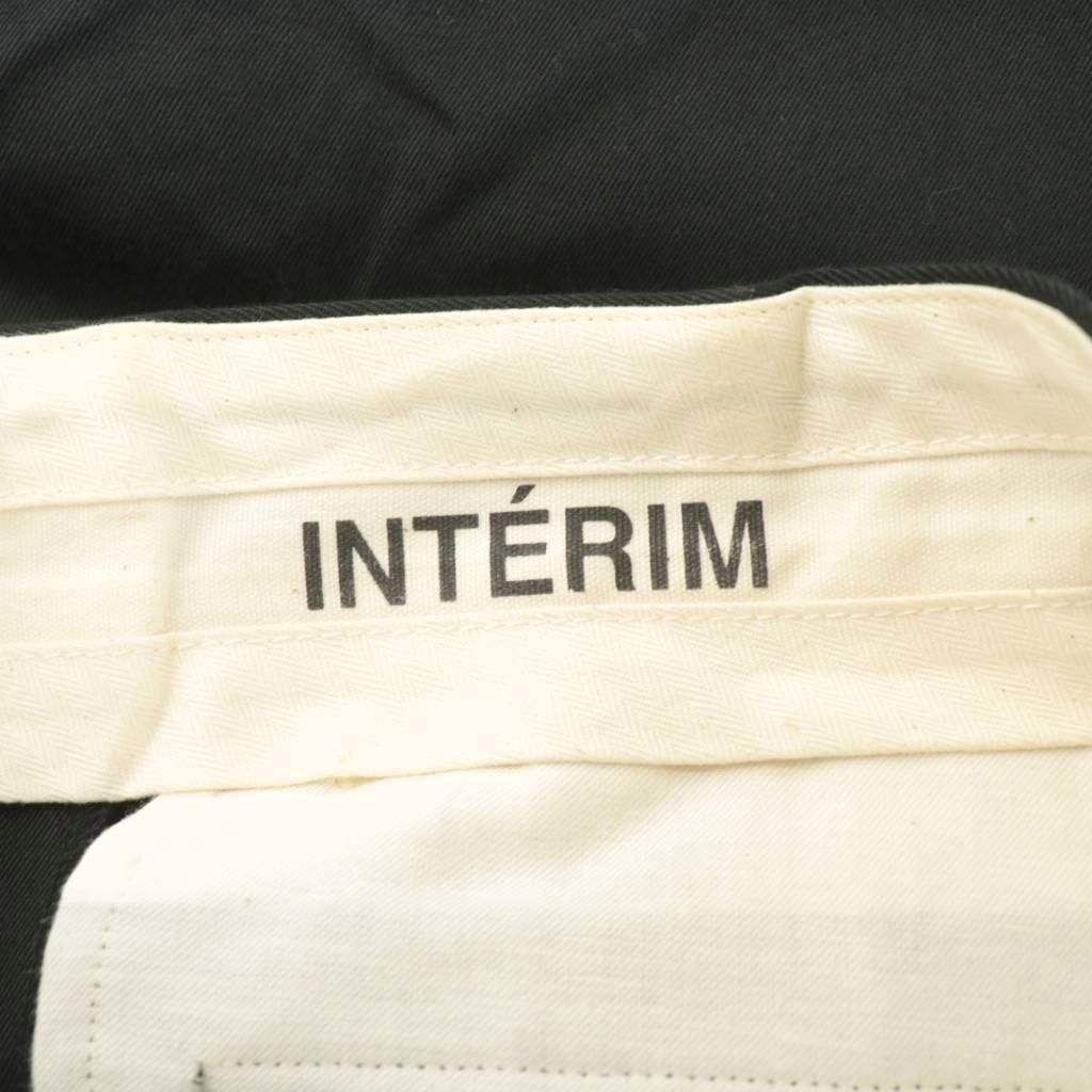 【中古】インテリム INTERIM パンツ スラックス センタープレス コットン 4 黒 ブラック /AN9 ☆AA★ メンズ インテリム INTERIM パンツ スラックス センタープレス コットン 4 黒