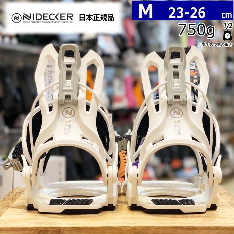 25 26 NIDECKER FLOW NEXUS WHITE Mサイズ ナイデッカー メンズ スノーボード バインディング 日本