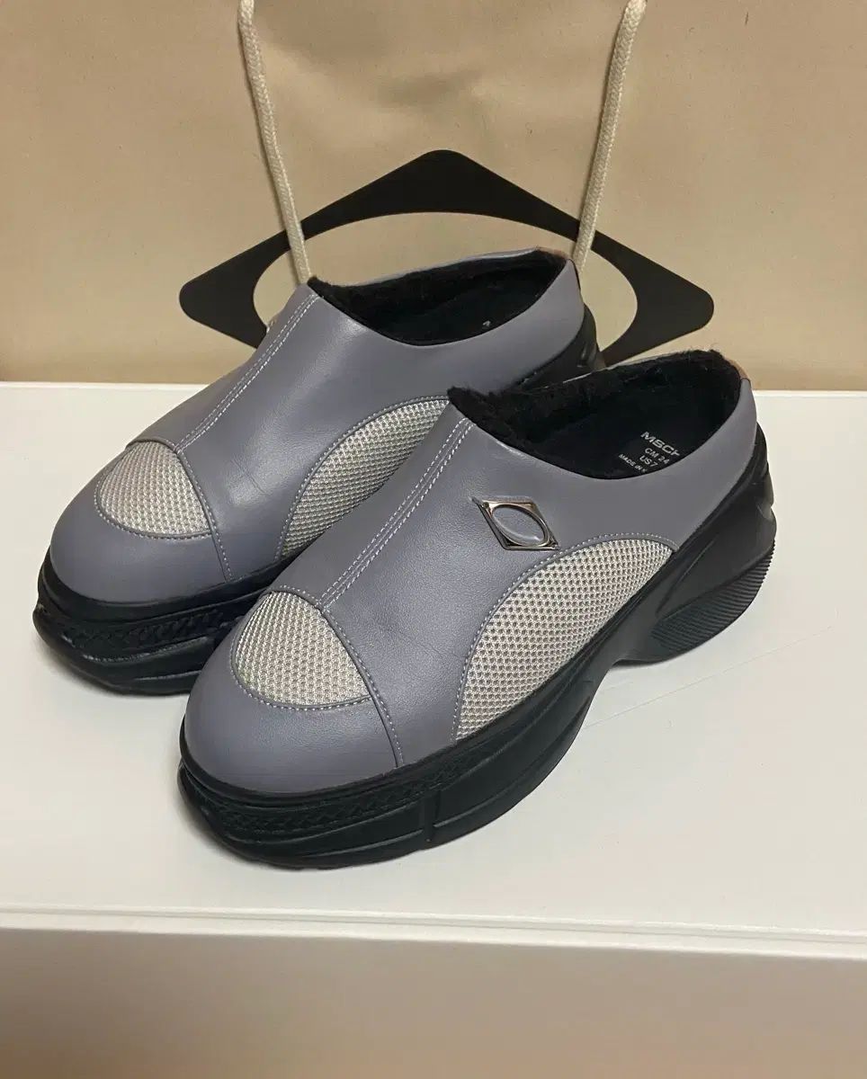 ミスチーフ 롬버스 ウィンター ミュール グレー us 7 240