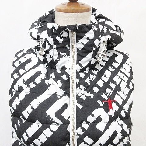 T-MAC ゴルフ スポーツウエア ベスト ダウンベスト 総柄 ジップアップ