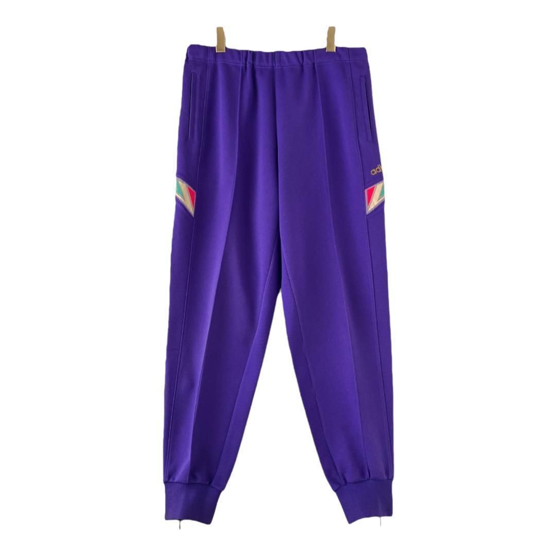 90s adidas トラックパンツ ジャージ デサント 刺繍ロゴ Oサイズ