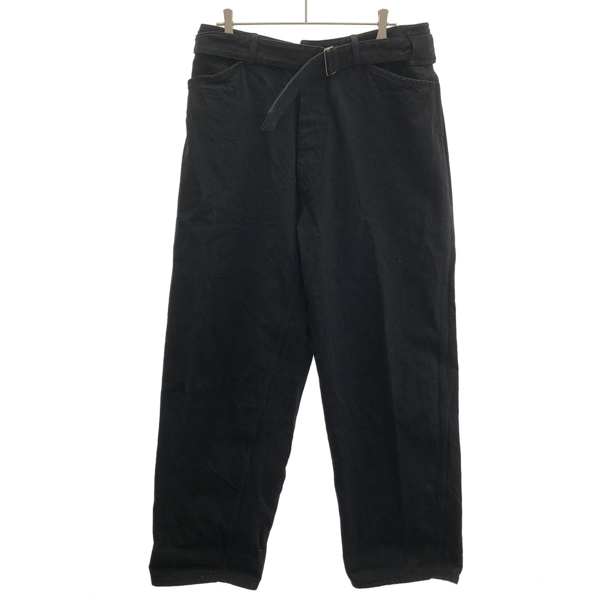 COMOLI コモリ 23AW デニムベルテッドパンツ Y03-03001 ブラック 1 