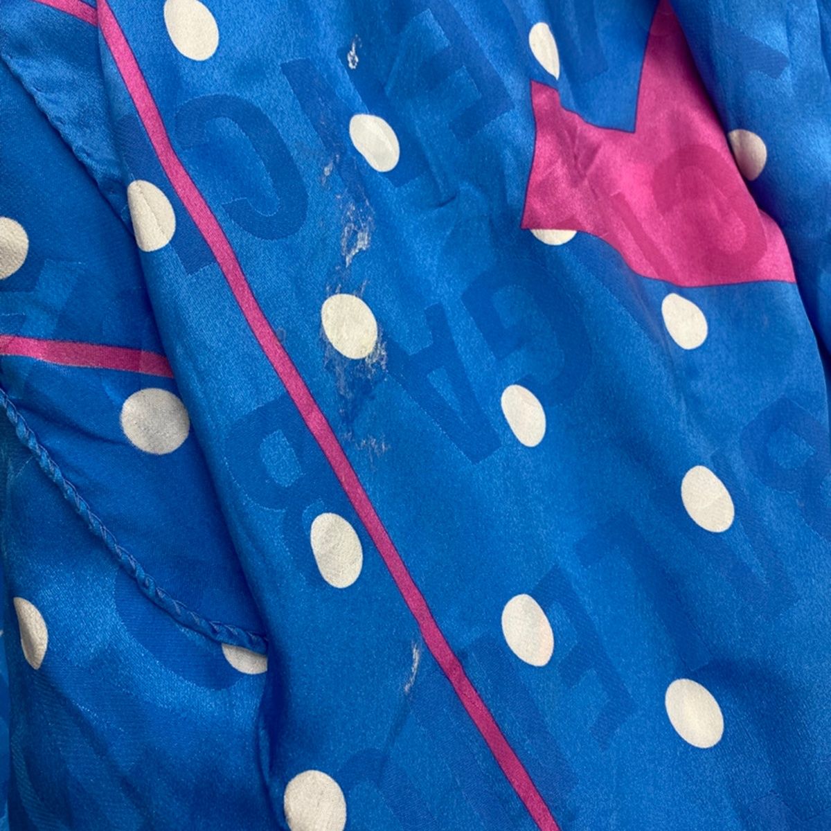 BALENCIAGA バレンシアガ ロゴドットスカーフ ブルー - メルカリ