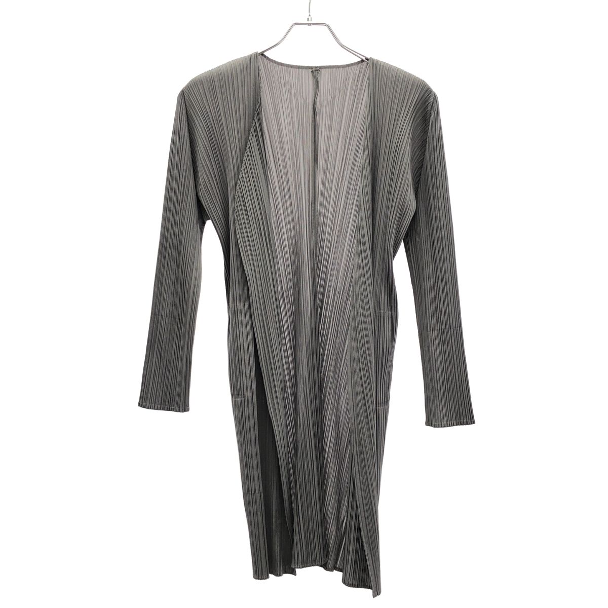プリーツプリーズ イッセイミヤケ プリーツシャツ 洗える L グレー 美品 PLEATS PLEASE ISSEY MIYAKE プリーツプリーズ イッセイミヤケ BASICS