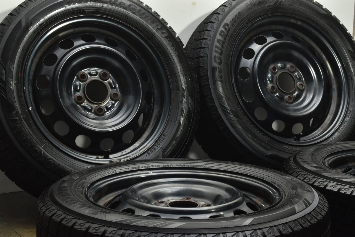 バリ溝 マツダ ビアンテ 16 in 6 5 J 50 PCD 114 3 ヨコハマ アイスガード iG 60 205 R MPV アクセラ 流用 スタッドレス