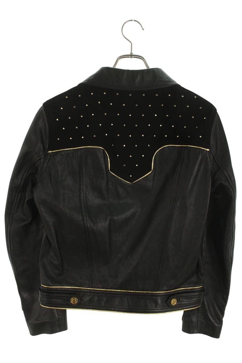 セリーヌ 2EH26280D ウエスタンスタッズラムレザージャケット メンズ