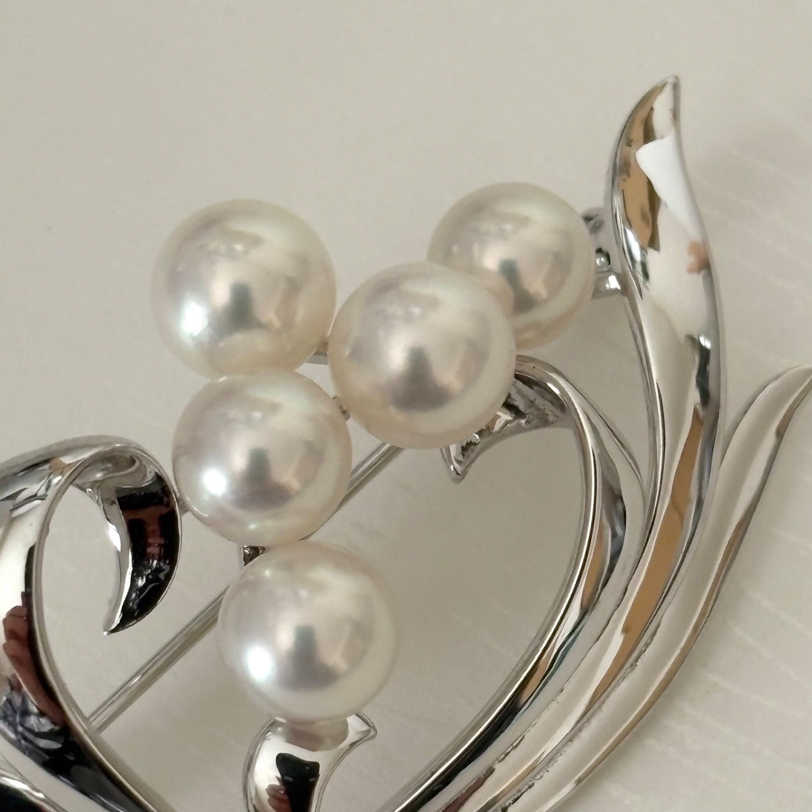 239【ミキモト】シルバー パール ブローチ - メルカリ