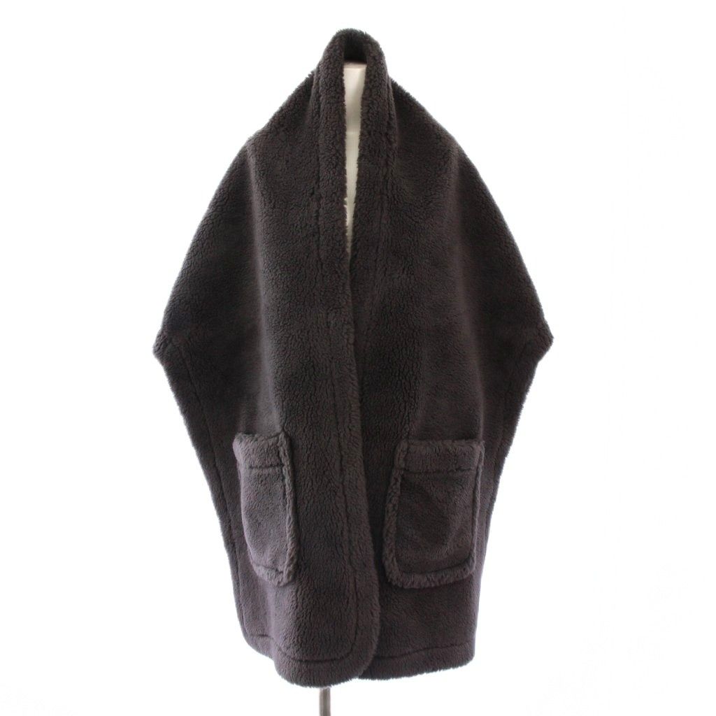 ハウント HAUNT BOA STOLE ボアストール ロング ウール混 ワン 無地 F グレー BB