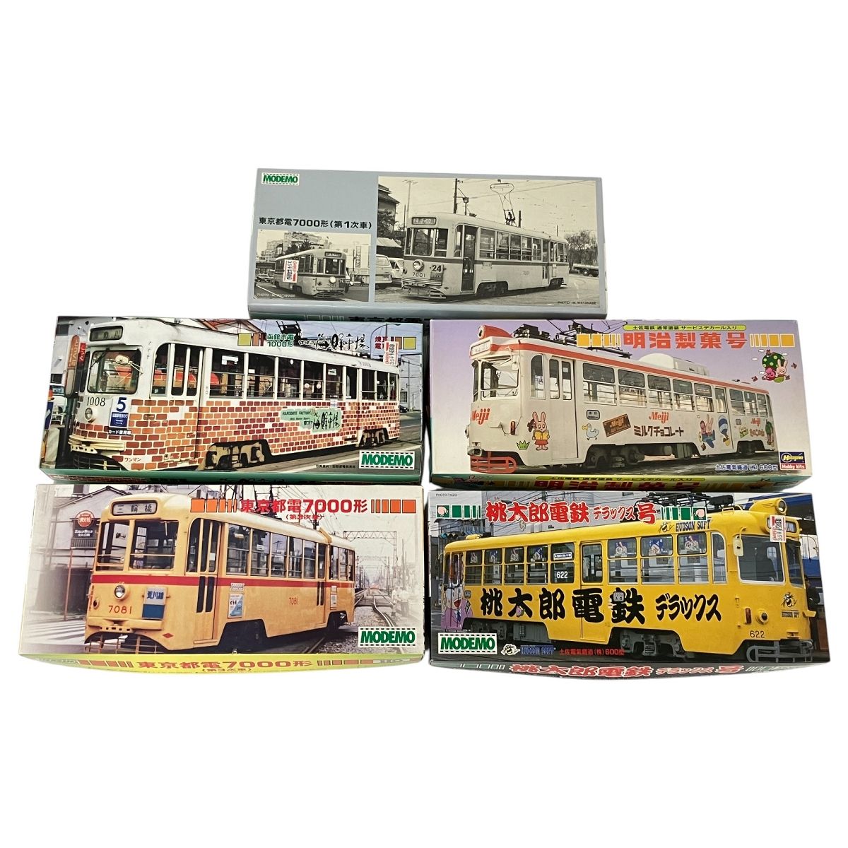 MODEMO 都電7000形 函館市電 1000形 土佐電 他 プラモデル 5点セット