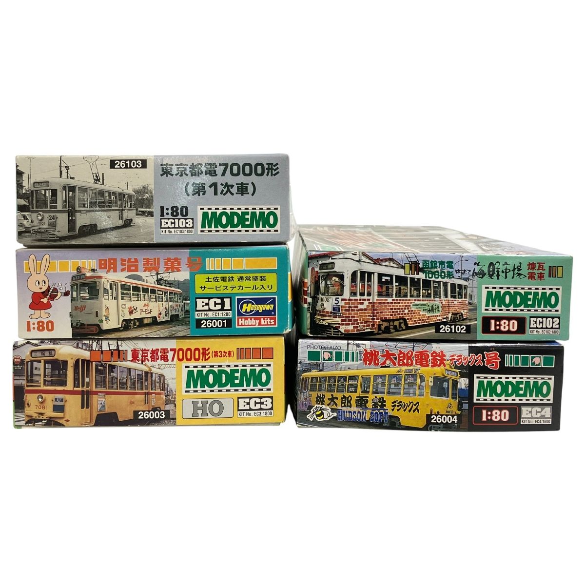 MODEMO 都電7000形 函館市電 1000形 土佐電 他 プラモデル 5点セット