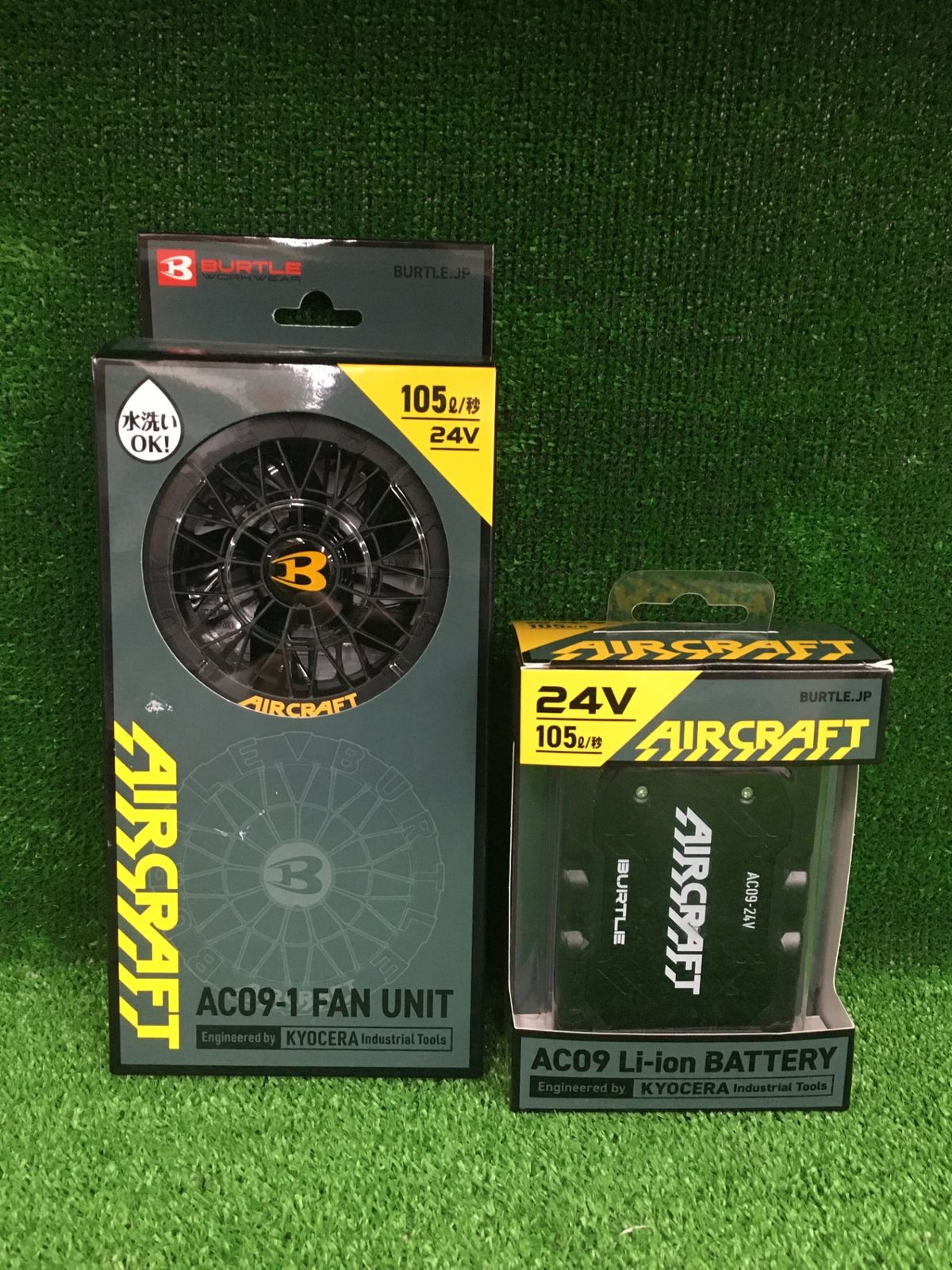 0906 BURTLE バートル エアークラフト モデル 24 Vリチウムイオンバッテリー マットブラック AC 09 78 F