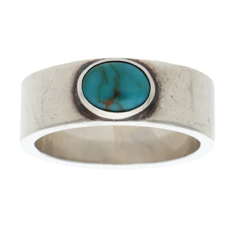 ゴローズ ターコイズ付き平打ち リング メンズ 21号 - メルカリ