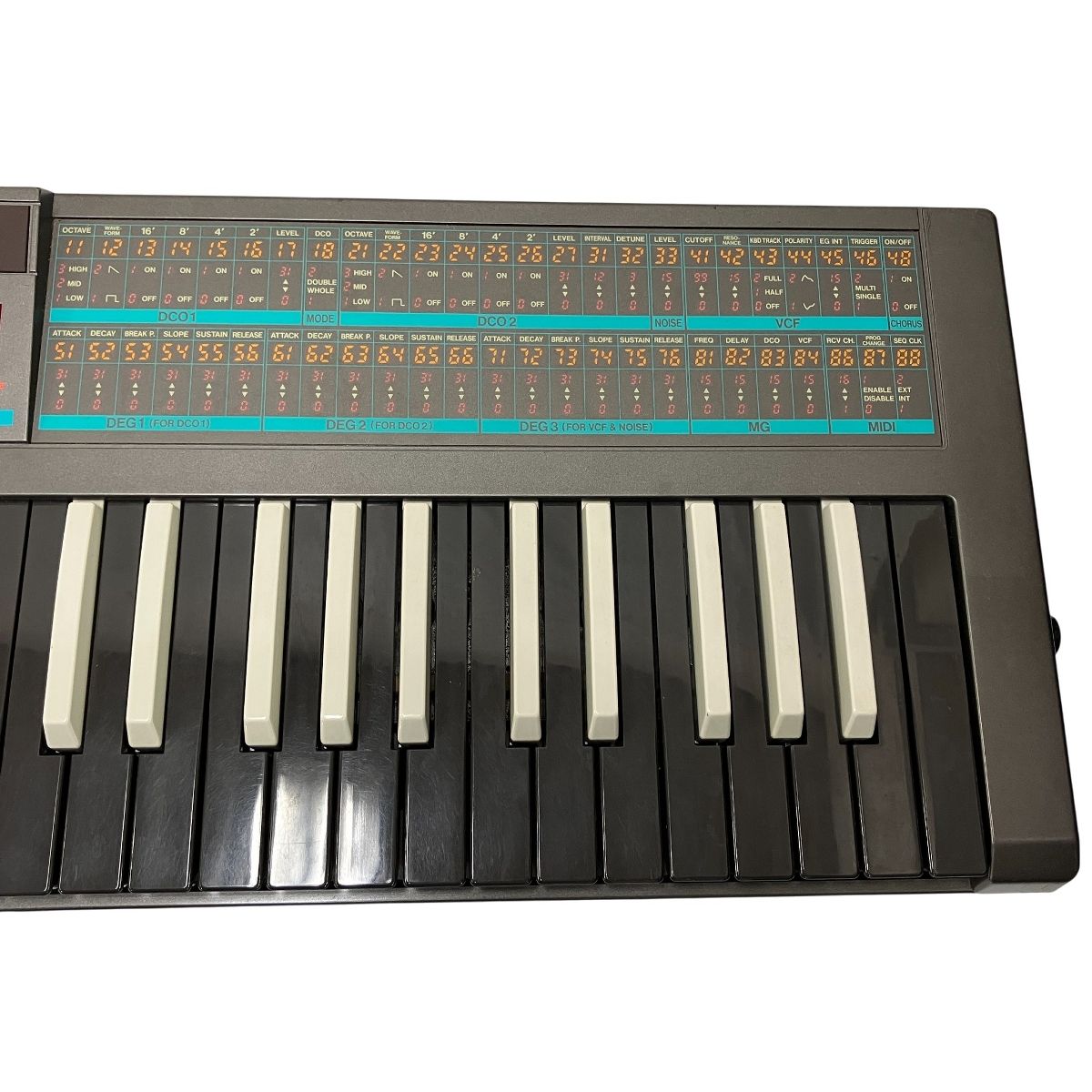 KORG POLY-800 シンセサイザー リバースカラー リバース鍵盤 音楽 訳