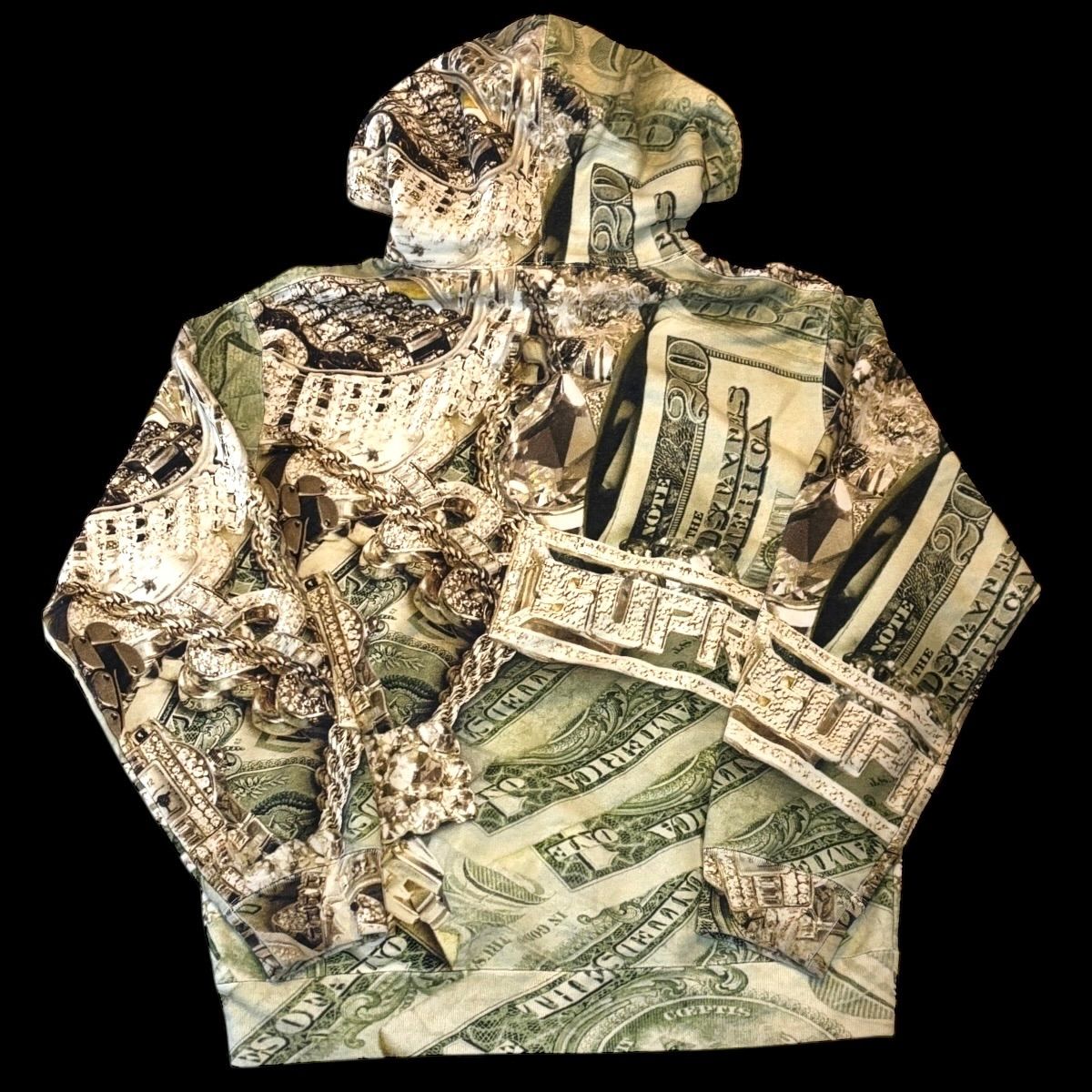 20SS SUPREME Bling Hooded シュプリーム プルオーバーパーカー L 総柄 