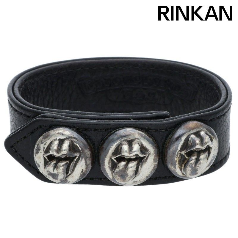 【最終値下げ】クロムハーツ リップアンドタン レザーブレスレット クロムハーツ 3BTN/2SNP/リップアンドタン3ボタン2スナップ レザー