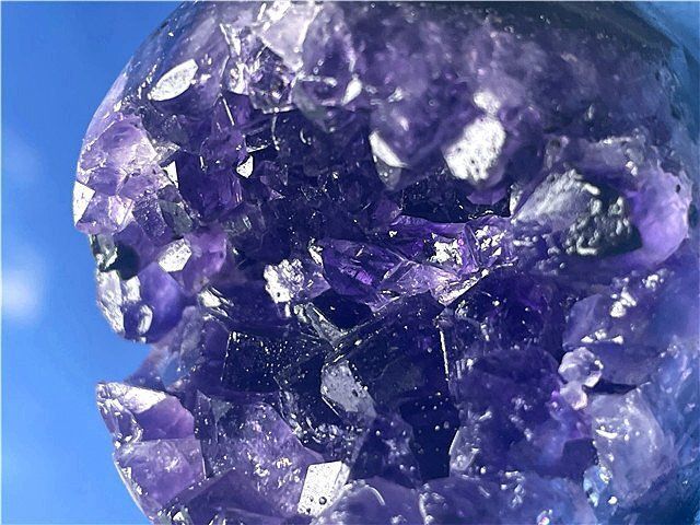 AAA級家庭円満◇天然ウルグアイ産アメジスト開口笑原石B88G3/52G39D