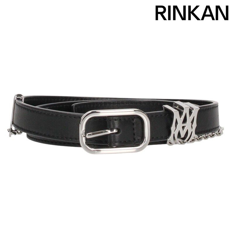 アミリ MAバックルナローレザーベルト メンズ 85 アミリ チェーン付き アウトレット MAバックル ナローレザーベルト