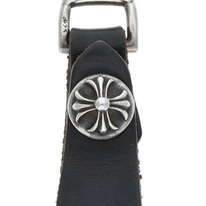 クロムハーツ BELT LOOP クロスボールボタンレザーベルトループ メンズ