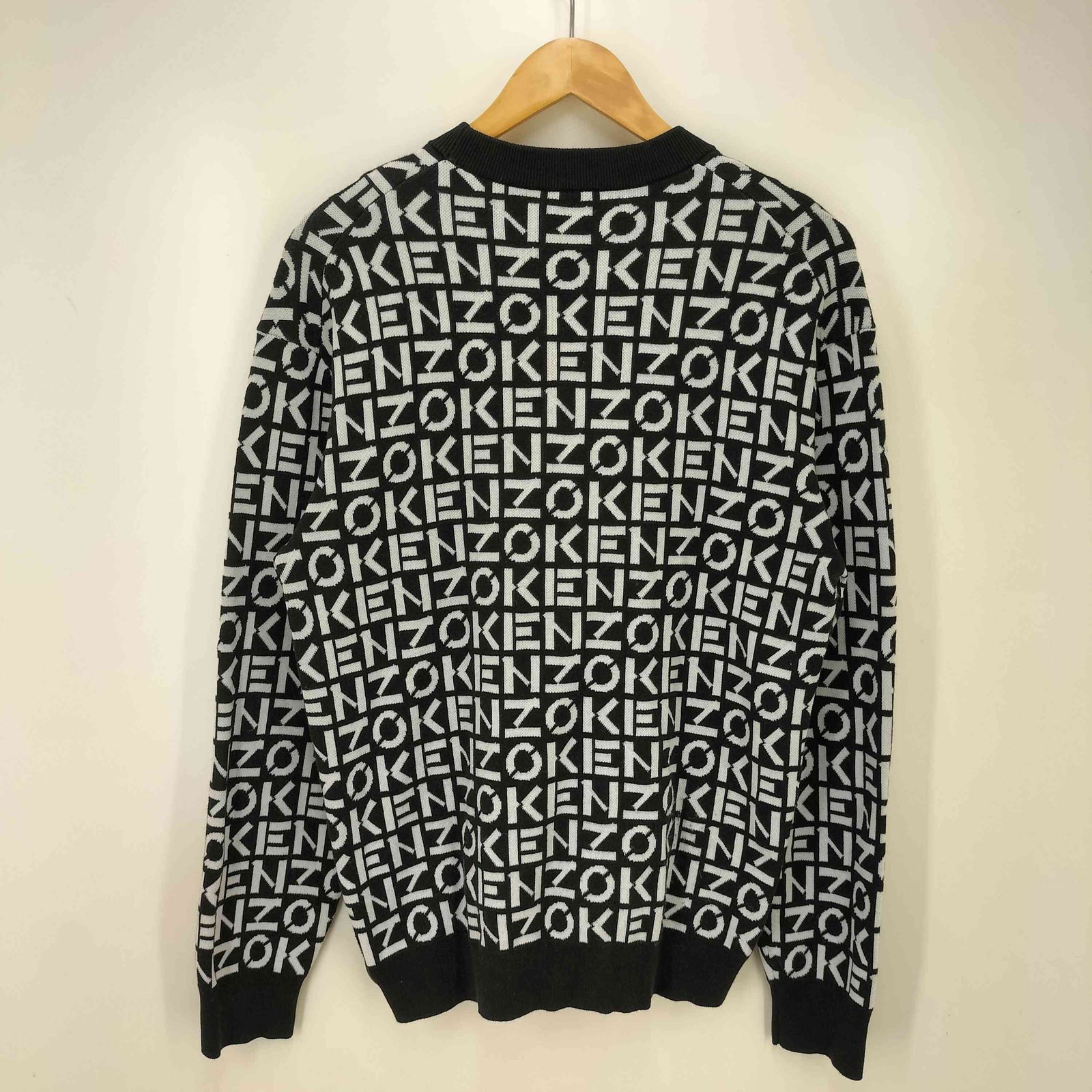 ケンゾー KENZO ブラック モノグラムセーター メンズ JPN M