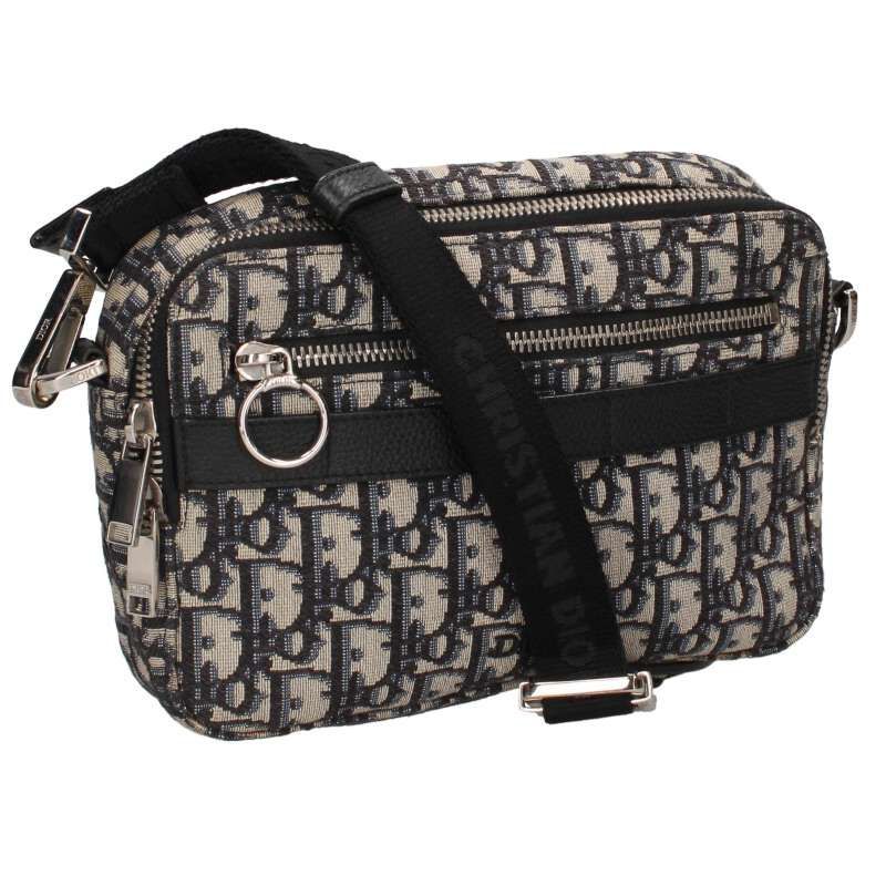 ディオール サファリ オブリーク キャンバス×レザーショルダーバッグ メンズ