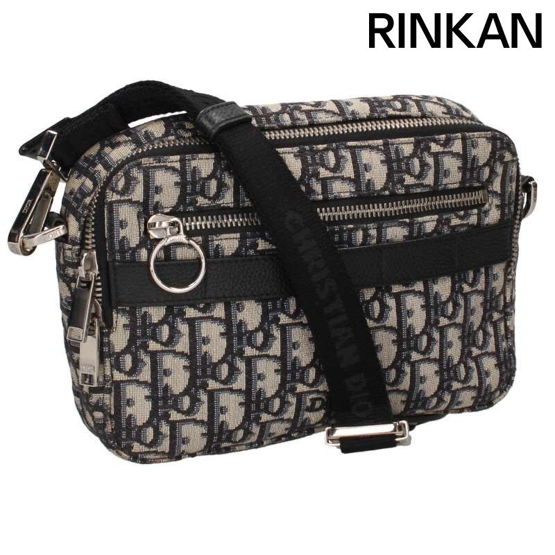 ディオール サファリ オブリーク キャンバス×レザーショルダーバッグ メンズ