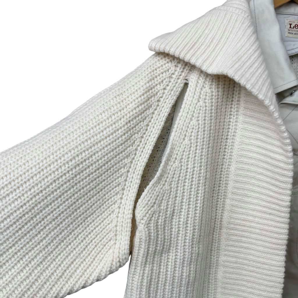 【中古】リー LEE ×トーガアーカイブス Knit G−jacket Lee SP ニット デニムジャケット ブルゾン LB9517 L 白 リー LEE ×トーガアーカイブス TOGA ARCHIVES Knit G－jacket Lee SP